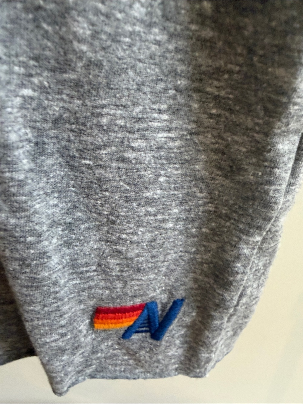 Aviator Nation Kids Gray Tee with Black Lightning Bolt and Rainbow Accent - Picture 3 of 4